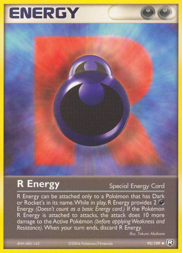 R Energy Pokemon card