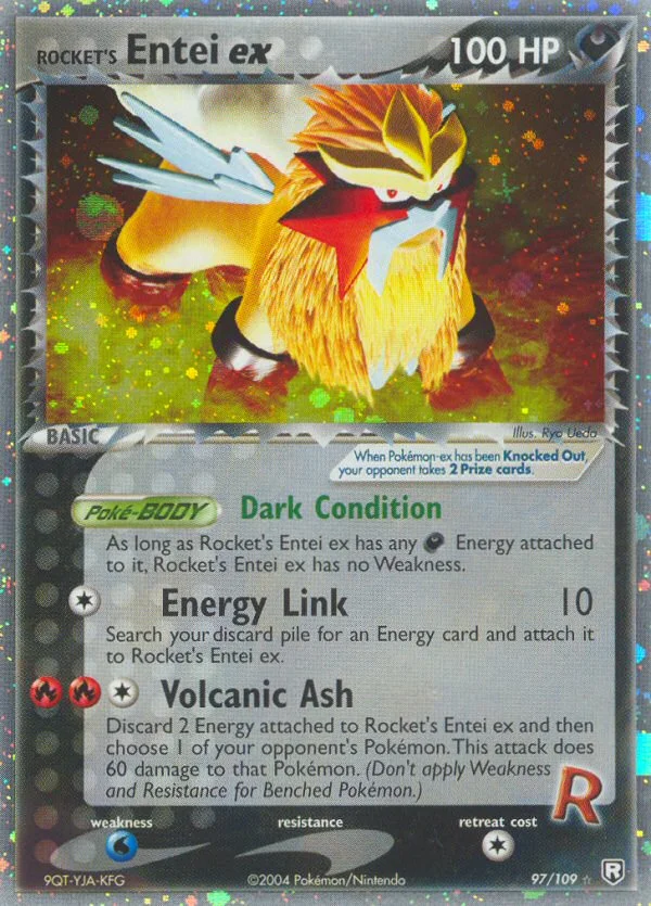 Rocket's Entei ex Pokemon card