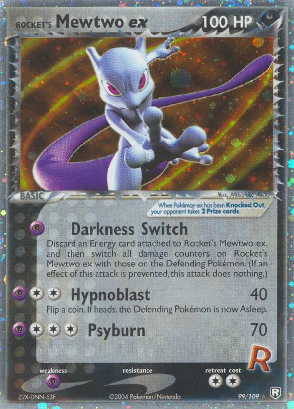 Rocket's Mewtwo ex Pokemon card