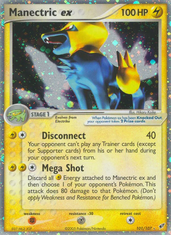 Manectric ex Pokemon card