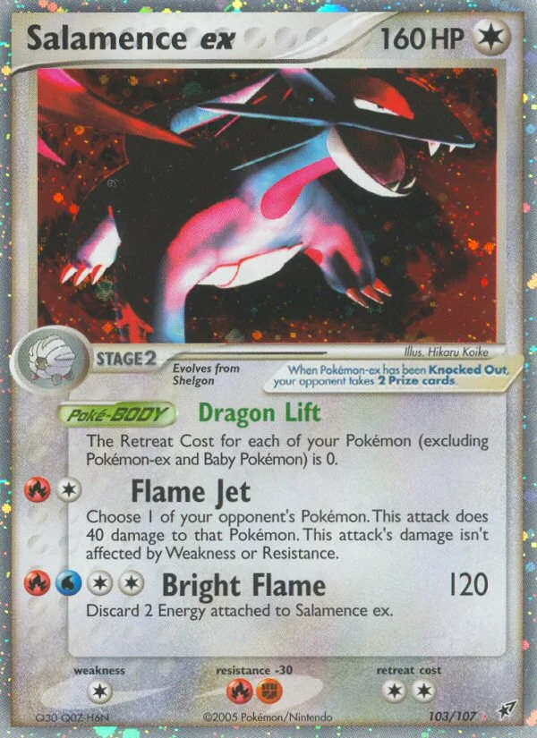 Salamence ex Pokemon card