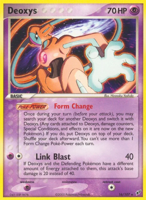 Deoxys Pokemon card