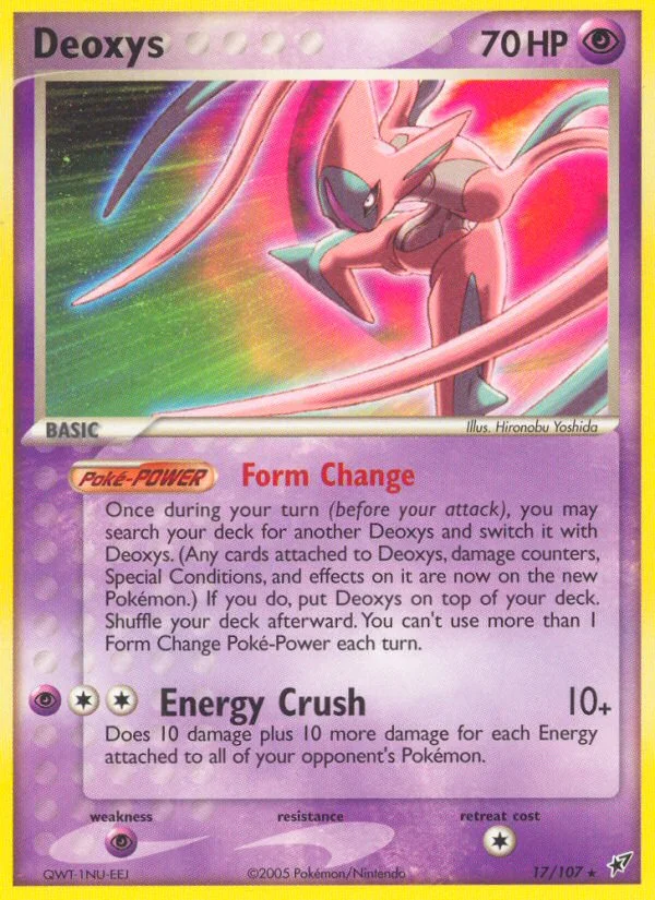 Deoxys Pokemon card