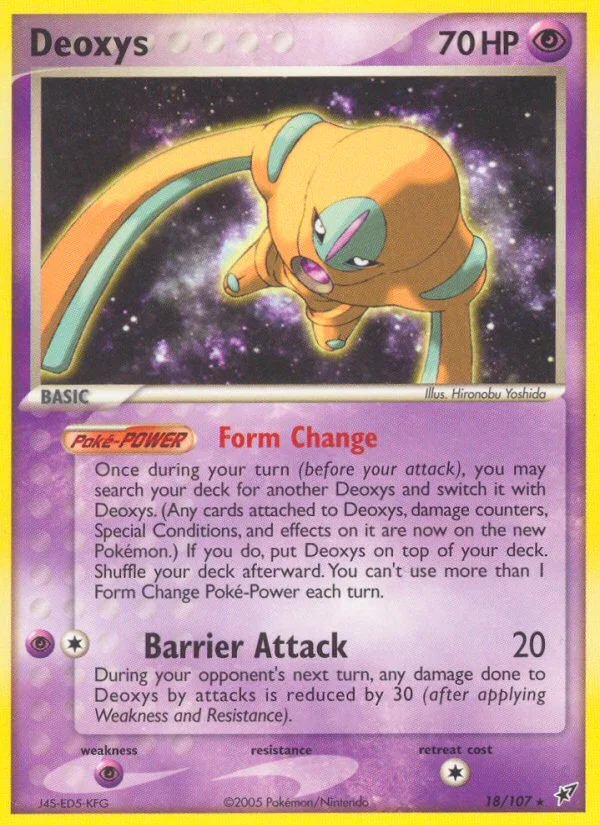 Deoxys Pokemon card