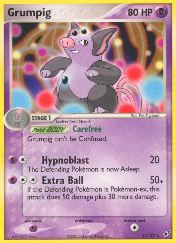 Grumpig Pokemon card