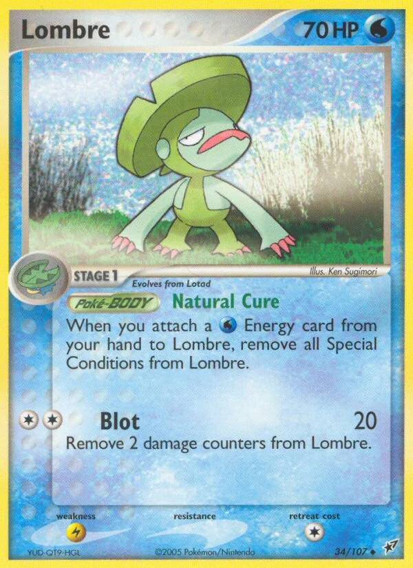 Lombre Pokemon card