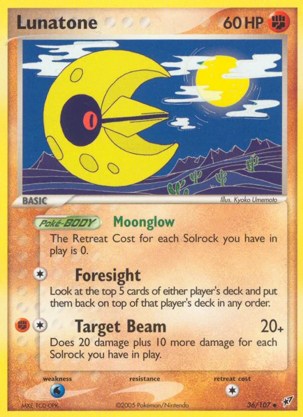 Lunatone Pokemon card