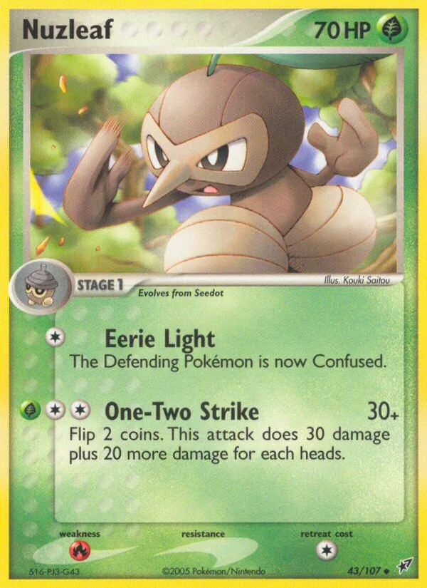Nuzleaf Pokemon card