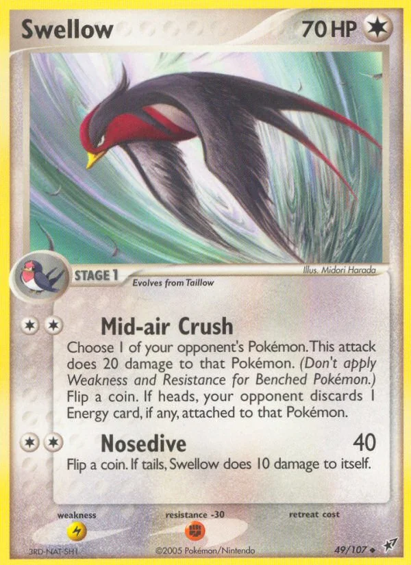 Swellow Pokemon card