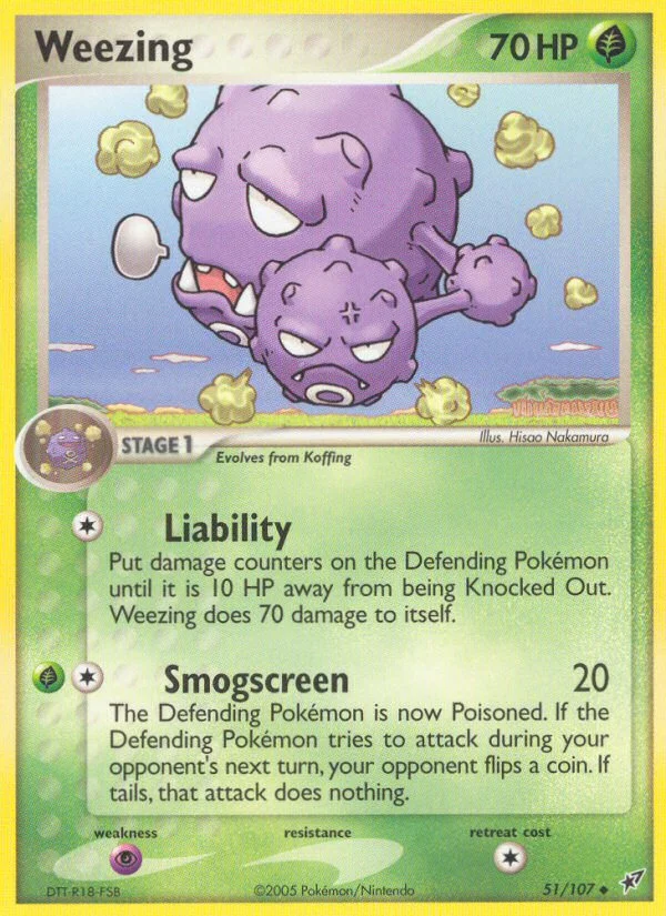Weezing Pokemon card