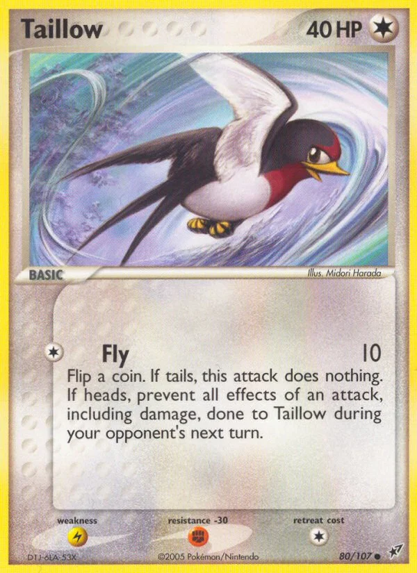 Taillow Pokemon card