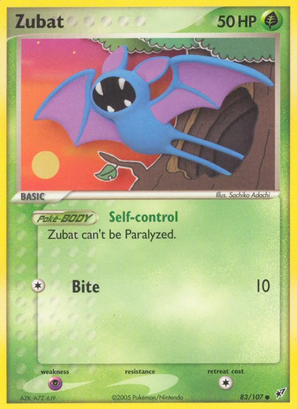 Zubat Pokemon card