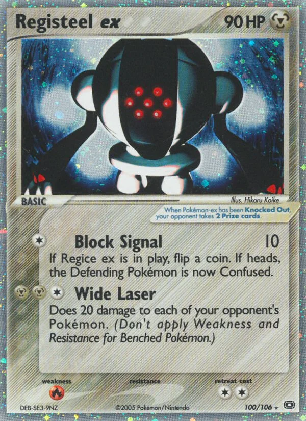 Registeel ex Pokemon card