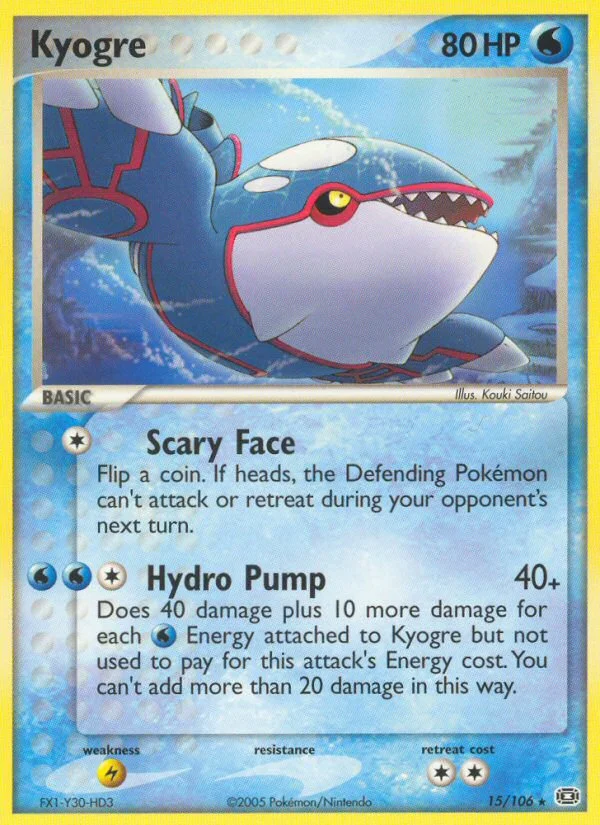 Kyogre Pokemon card