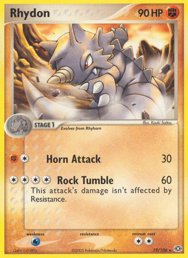 Rhydon Pokemon card