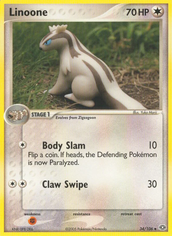 Linoone Pokemon card