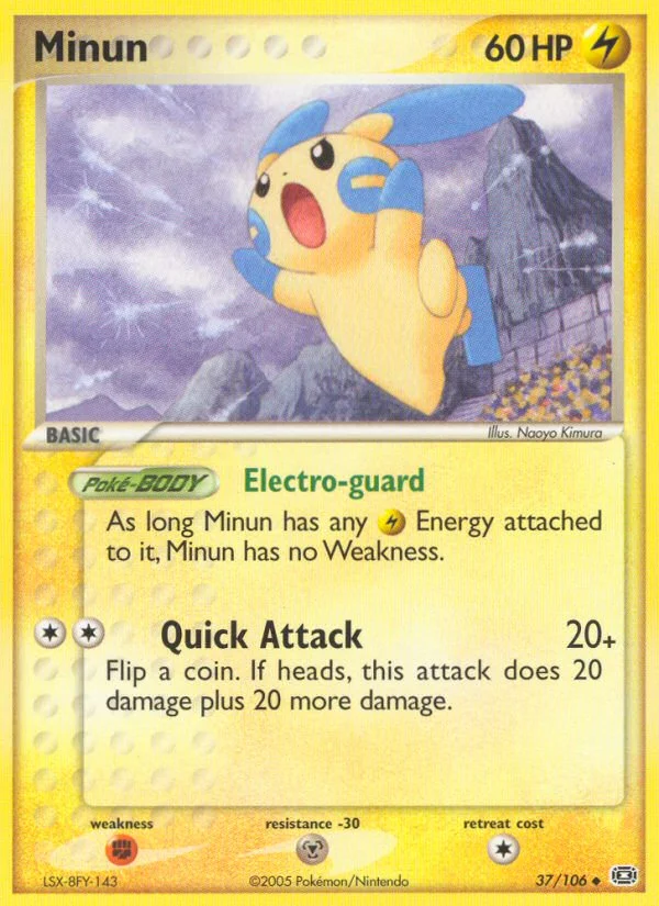 Minun Pokemon card