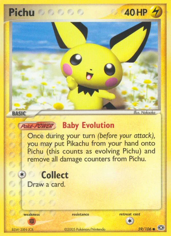 Pichu Pokemon card