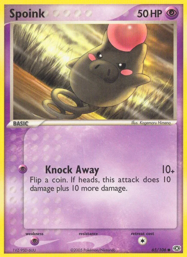 Spoink Pokemon card