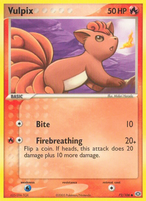 Vulpix Pokemon card
