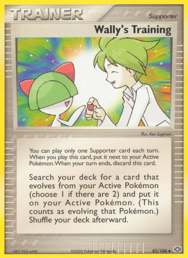 Wally's Training Pokemon card