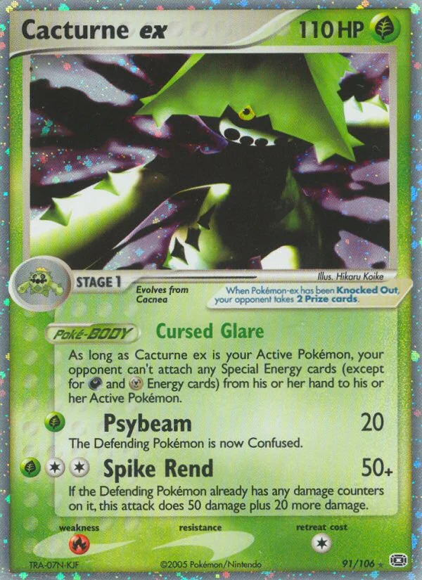 Cacturne ex Pokemon card