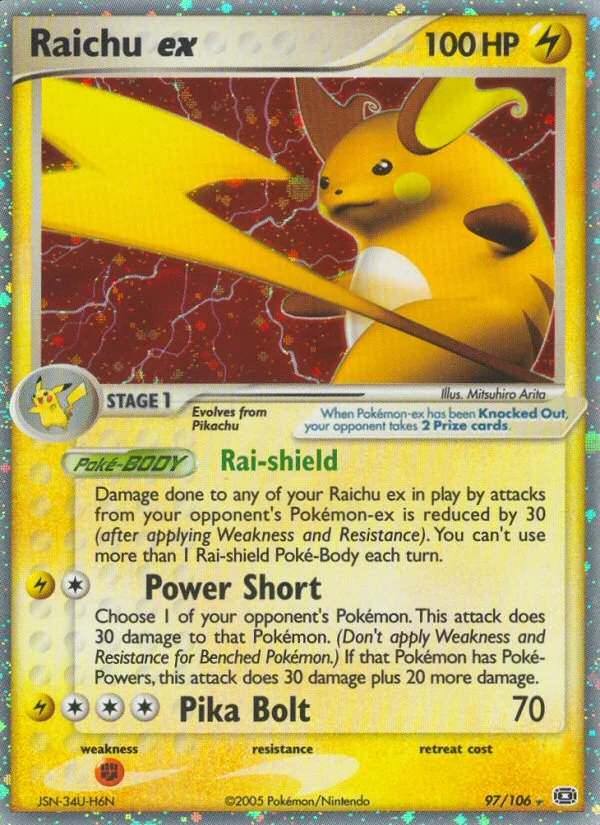 Raichu ex Pokemon card