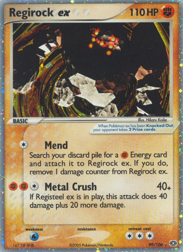 Regirock ex Pokemon card