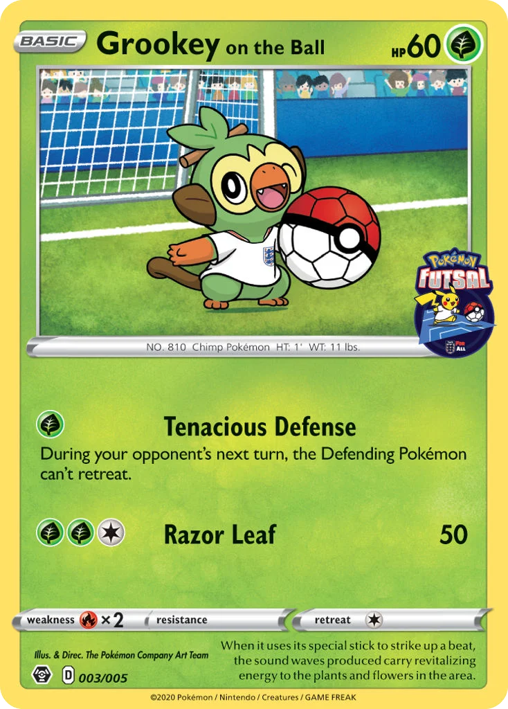 Grookey on the Ball Pokemon card