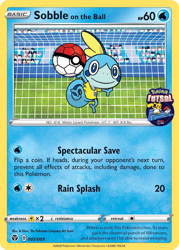 Sobble on the Ball Pokemon card