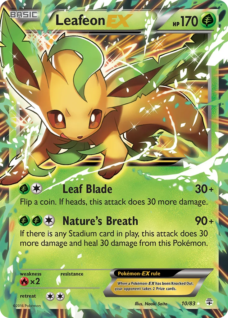Leafeon-EX Pokemon card