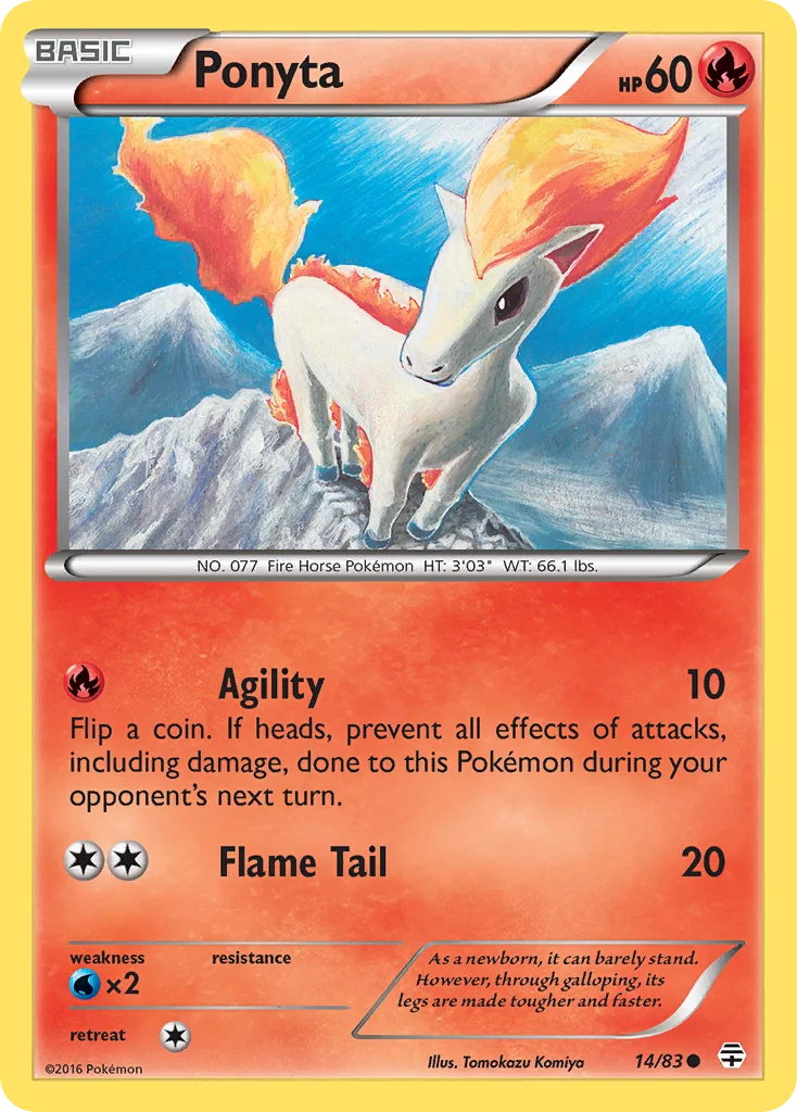 Ponyta Pokemon card