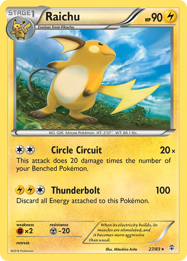 Raichu Pokemon card
