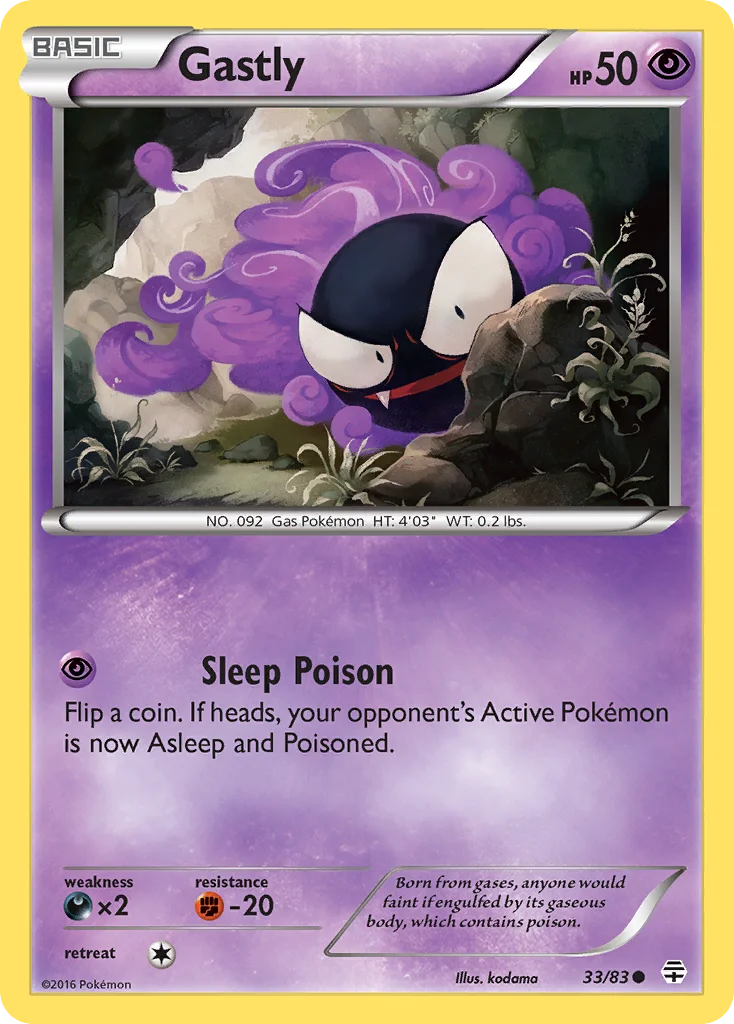 Gastly Pokemon card