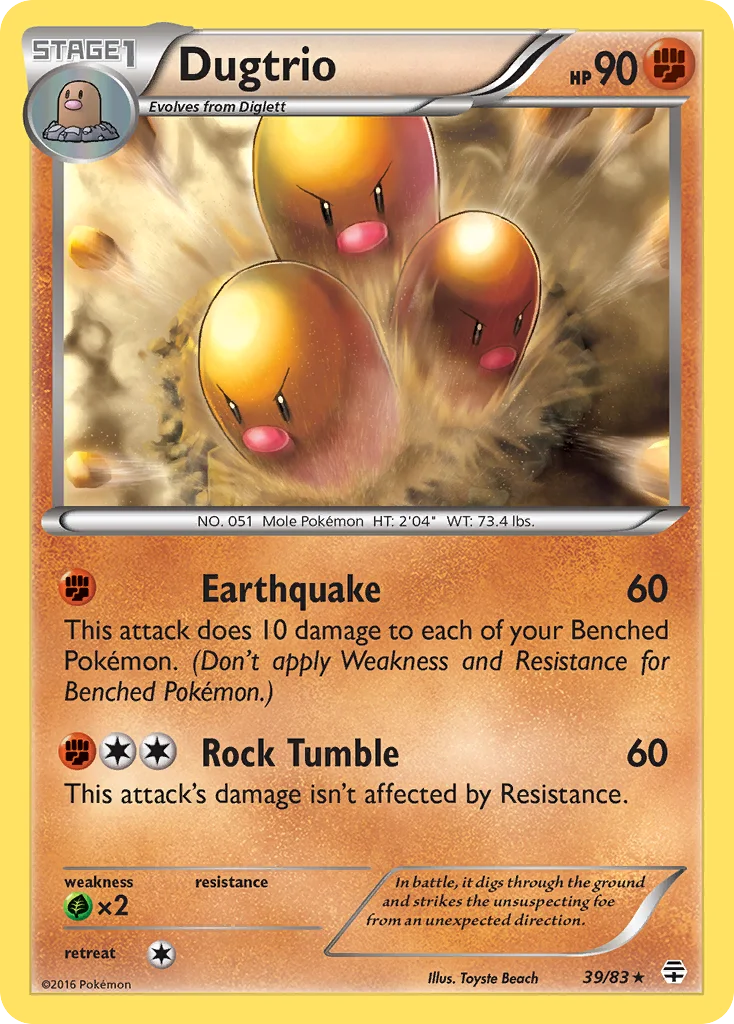 Dugtrio Pokemon card