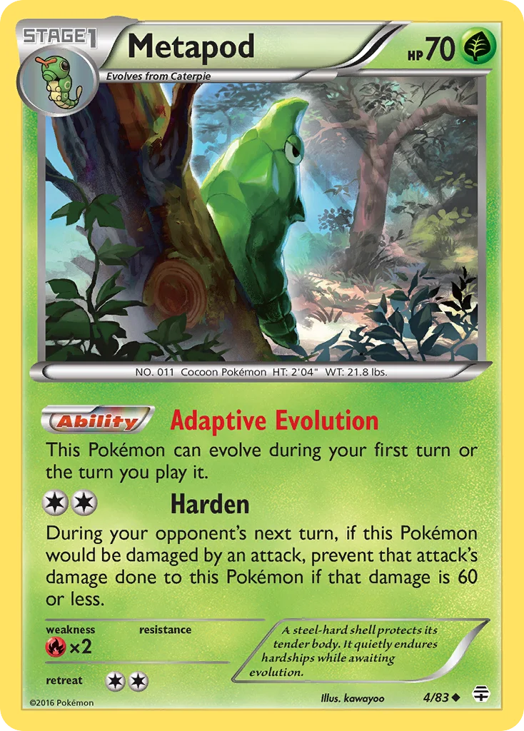 Metapod Pokemon card