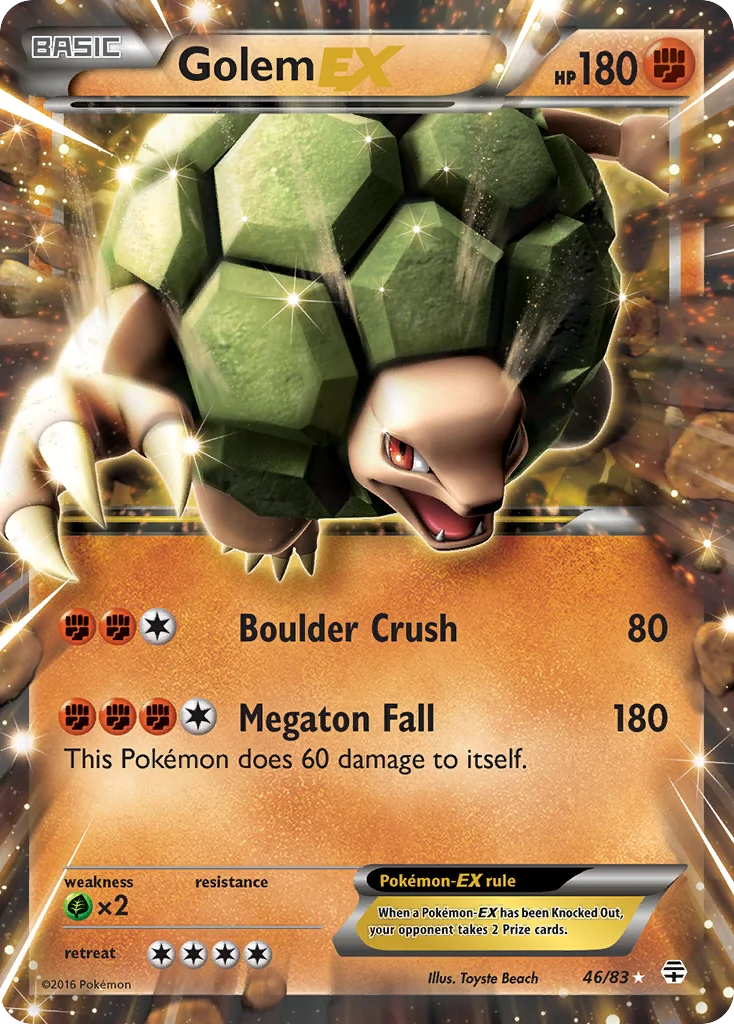 Golem-EX Pokemon card