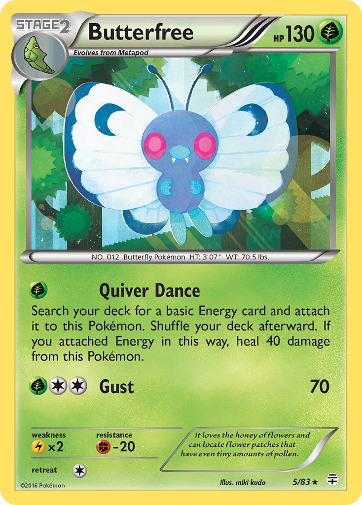 Butterfree Pokemon card