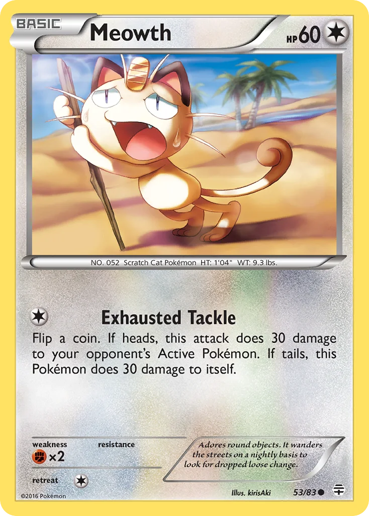 Meowth Pokemon card