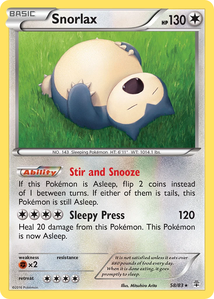 Snorlax Pokemon card