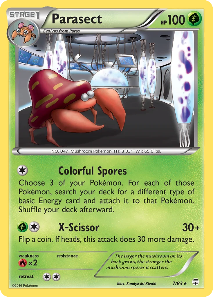 Parasect Pokemon card