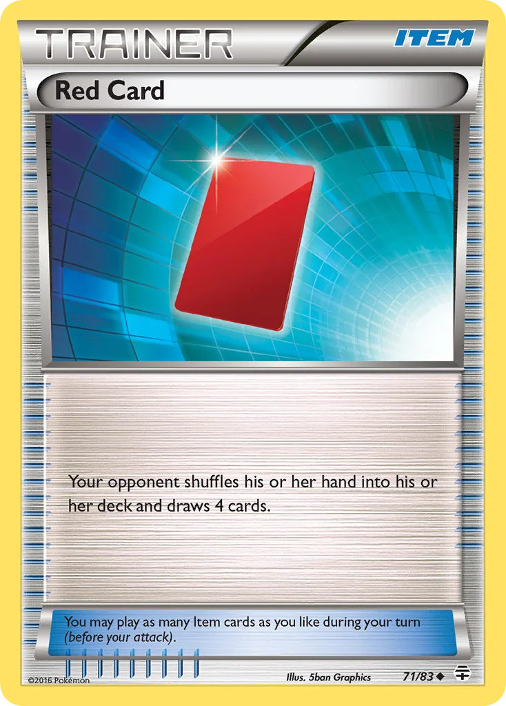 Red Card Pokemon card