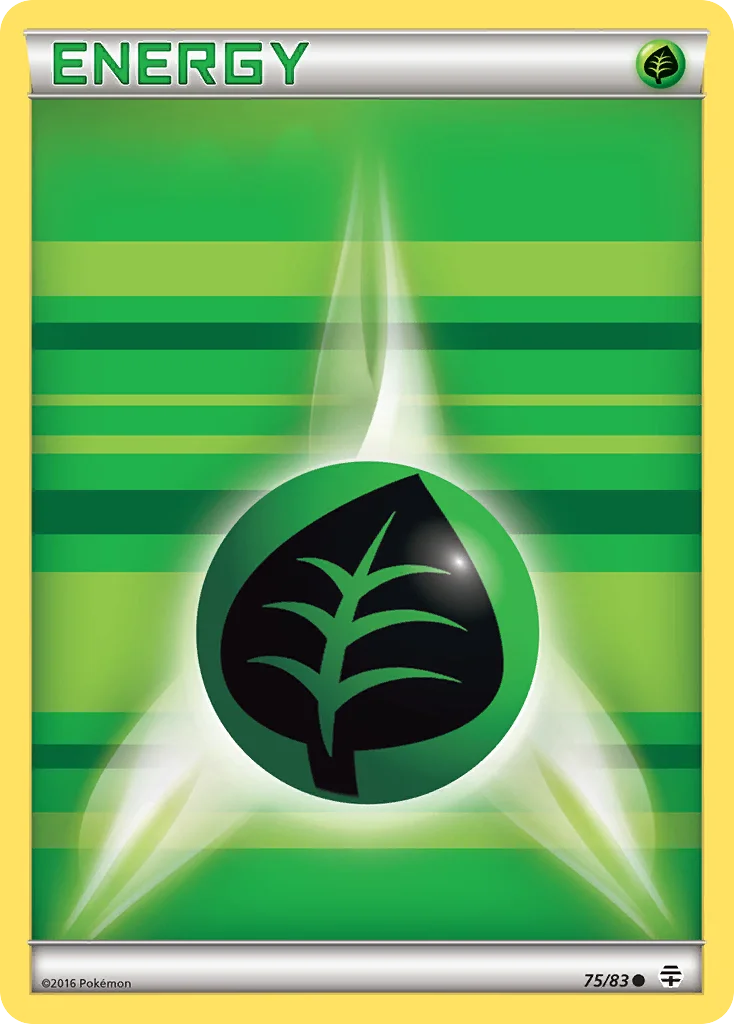Grass Energy Pokemon card