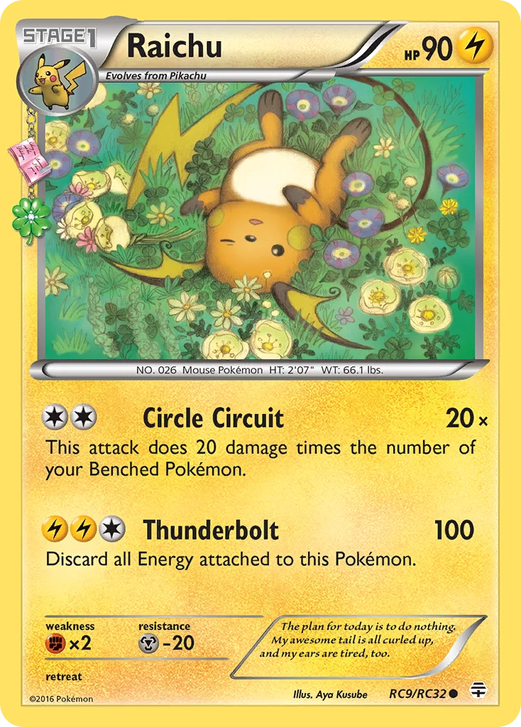 Raichu Pokemon card