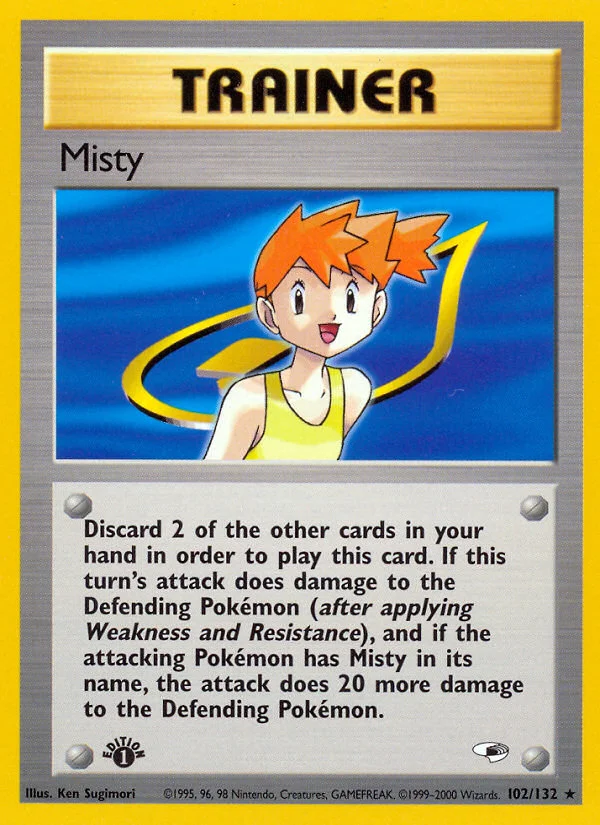 Misty Pokemon card