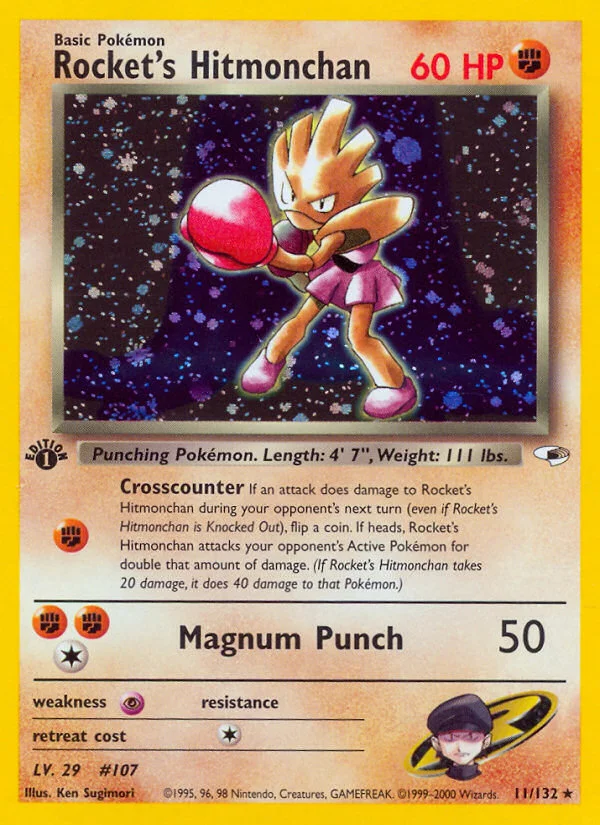 Rocket's Hitmonchan Pokemon card