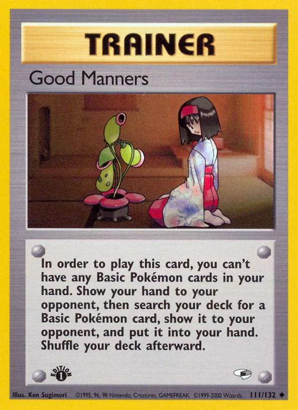 Good Manners Pokemon card
