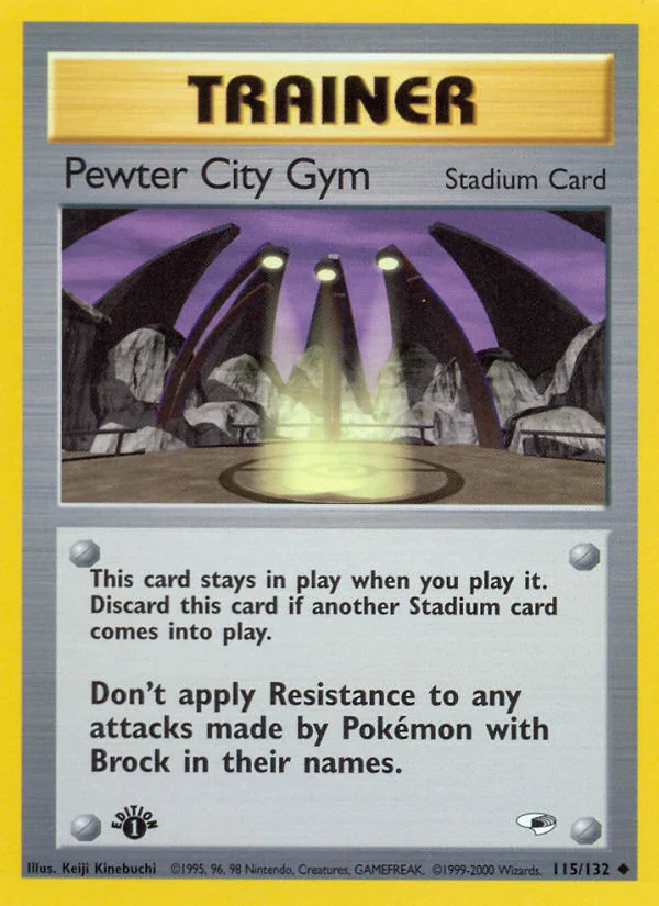 Pewter City Gym Pokemon card