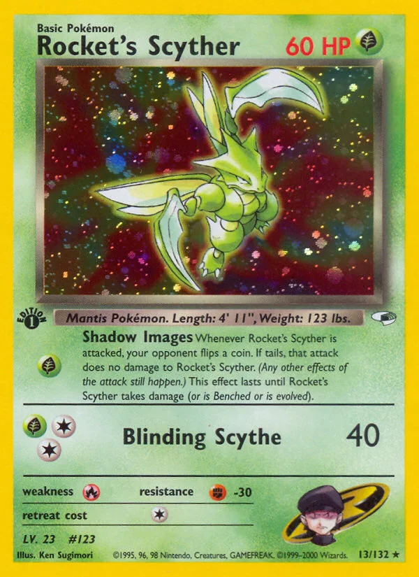 Rocket's Scyther Pokemon card