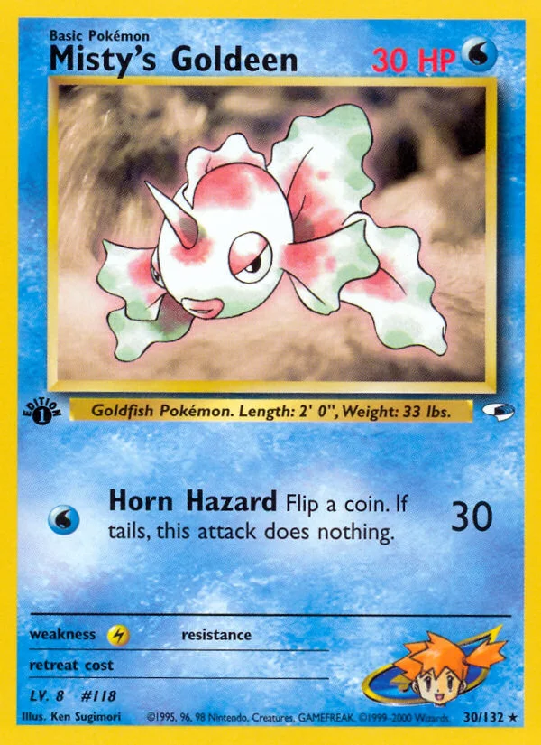 Misty's Goldeen Pokemon card